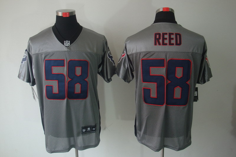 Men's Houston Texans Brooks Reed #58 Gray Jersey